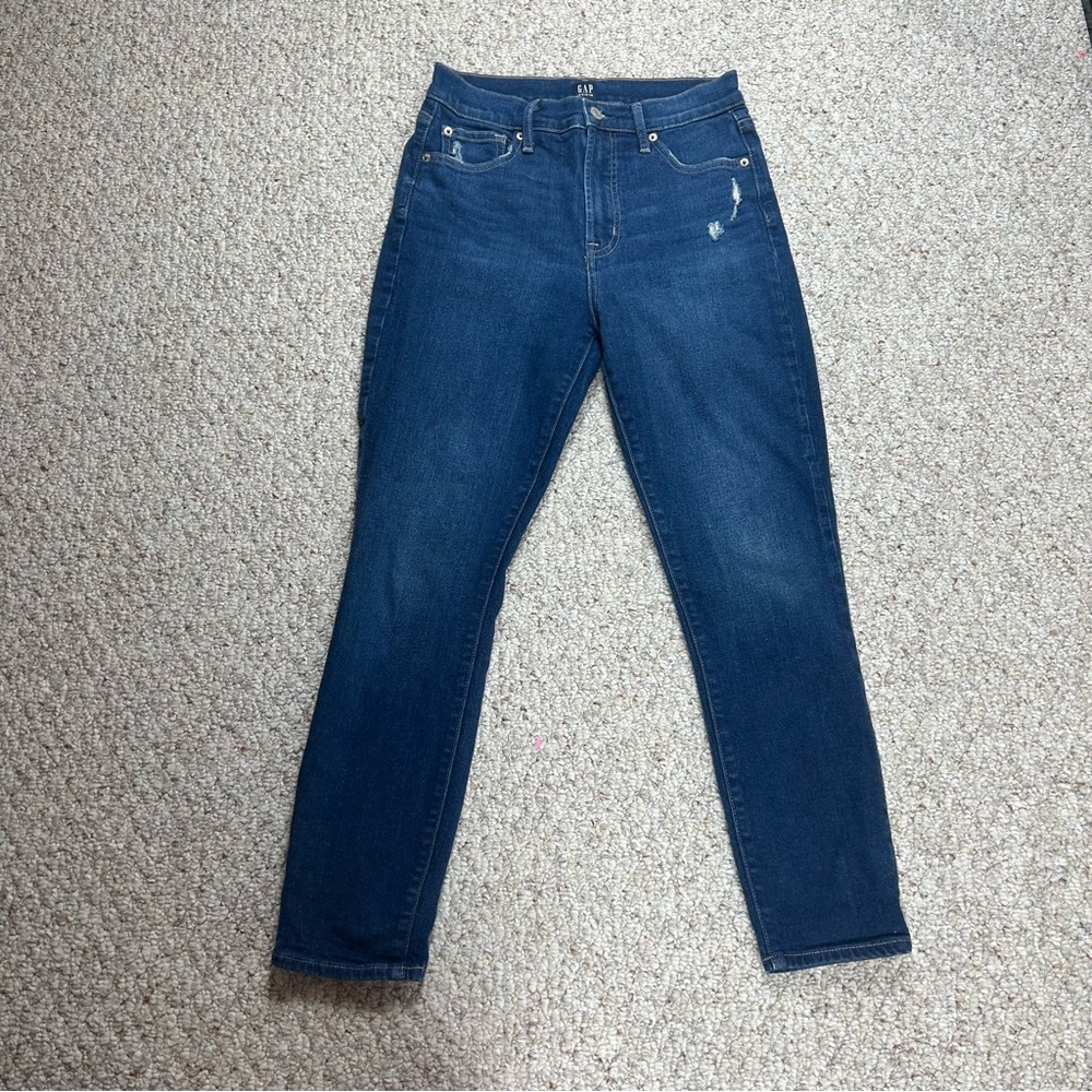 Gap 1969 Jeans Womens Size 4/27 True Skinny Slim Fit High Rise Comfort Denim